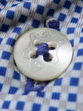 Turtleson Blue Check Leaf Stretch Performance Polo (M) OMG! 🌴